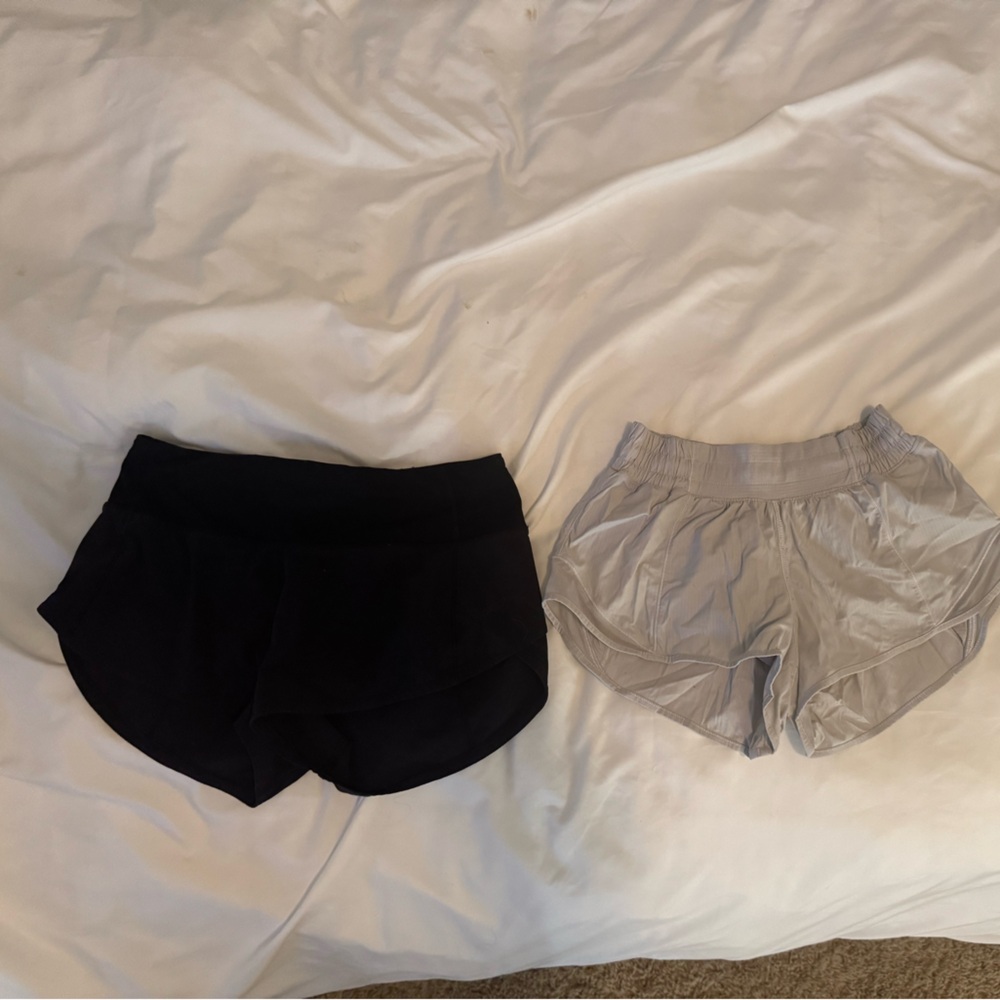 lululemon athletica Black and Gray Athletic Shorts